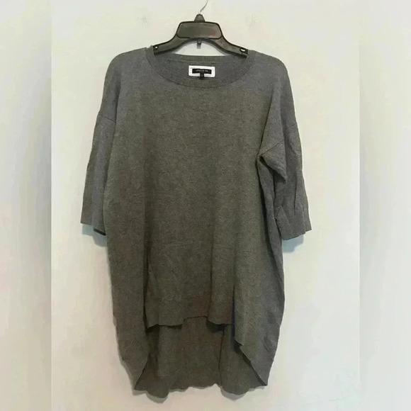 Tops - Lafayette 148 Gray Tunic/Blouse 3/4 Sleeve Cashmere/Cotton Size M